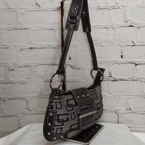 'GUESS' STUDDED SHOULDER BAG - Picture 2 of 16